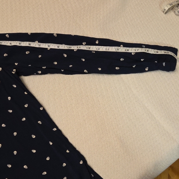 Navy Polka Dot Women's Blouse - Picture 11 of 12